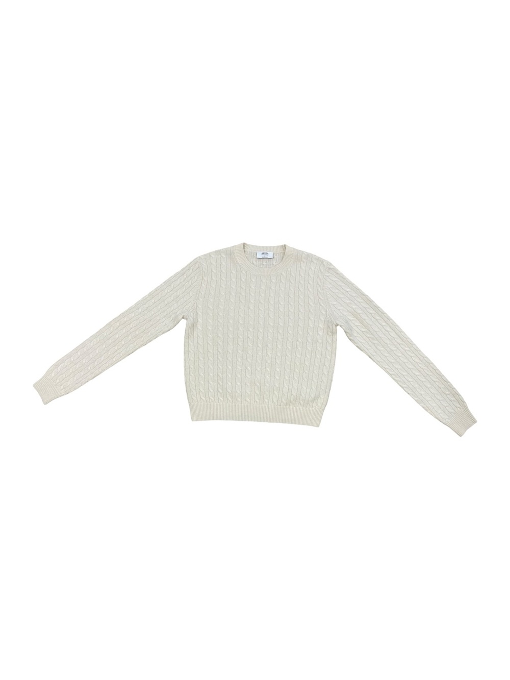 Aritzia Bloor Wool Cashmere Cable Knit Sweater Seaside Cream Small - Picture 11 of 15